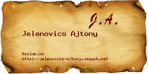 Jelenovics Ajtony névjegykártya